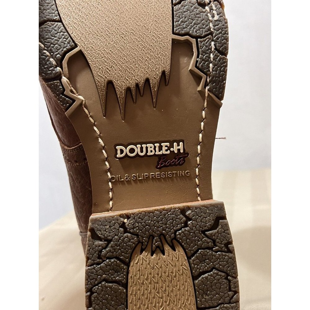 USA MADE DH4305 DOUBLE H ICE BRIAR BISON SQUARE TOE COWBOY BOOTS SZ 12 2E MENS - Picture 8 of 11